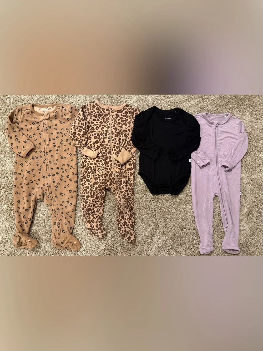 4pc Baby Girl Bundle | 6–12M | Carter’s, Wonder Nation & Bubble Baby